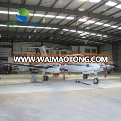 Large span low cost prefab design steel structure aircraft hangar